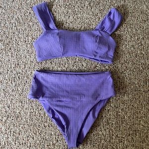 L Space purple high waisted bikini